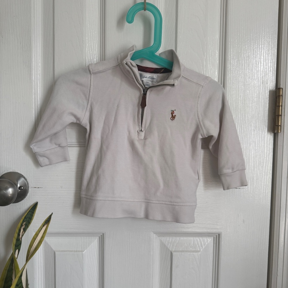 Polo by Ralph Lauren Kids Cream Quarter-Zip Top